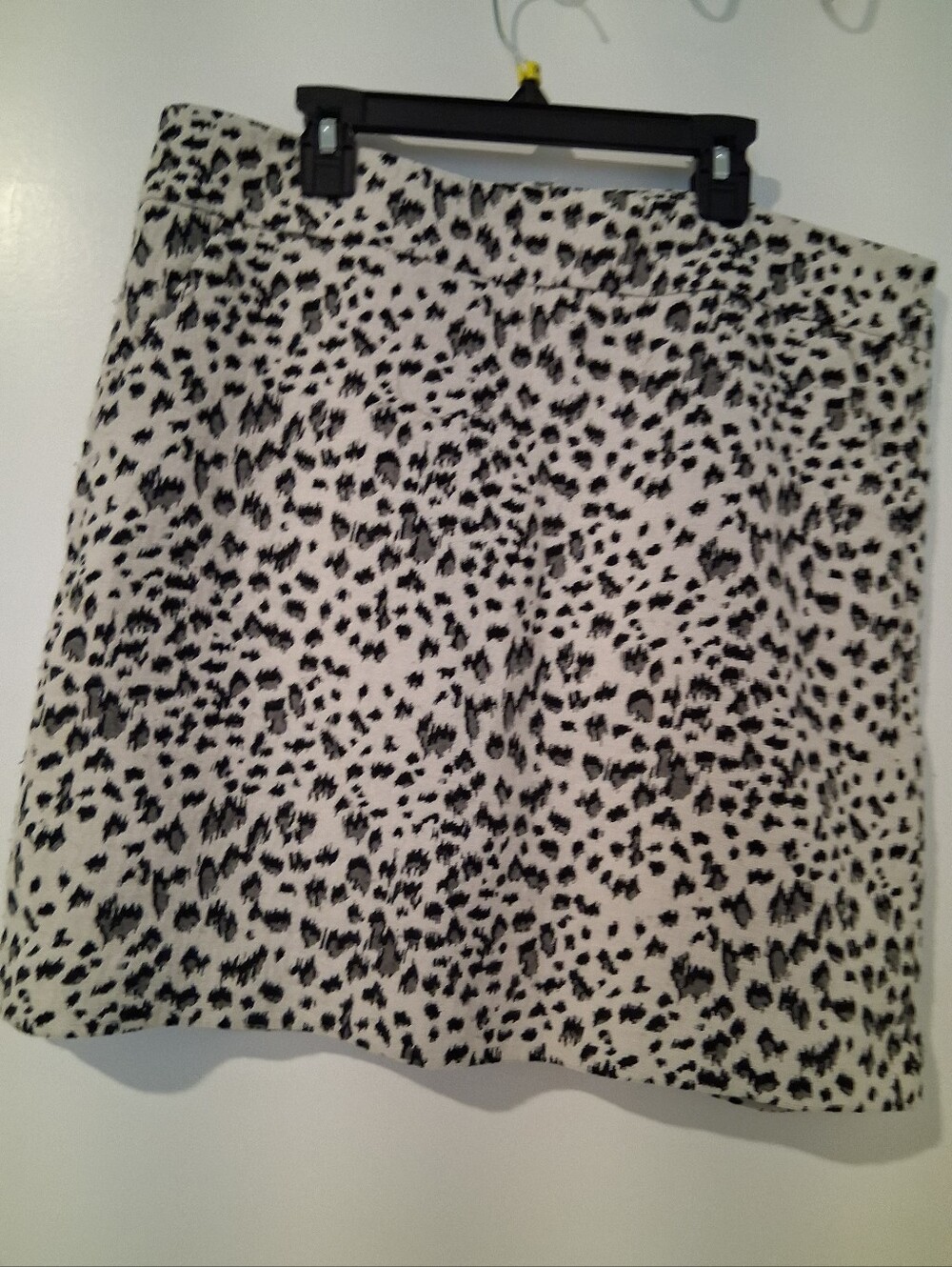 Loft Animal Print Mini Skirt - Black and White